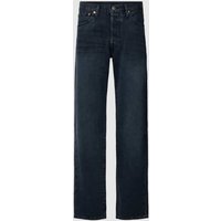 Levi's® Straight Leg Jeans im 5-Pocket-Design Modell "501 BLUE BLACK STRETCH" in Dunkelblau, Größe 34/30 von Levi's®