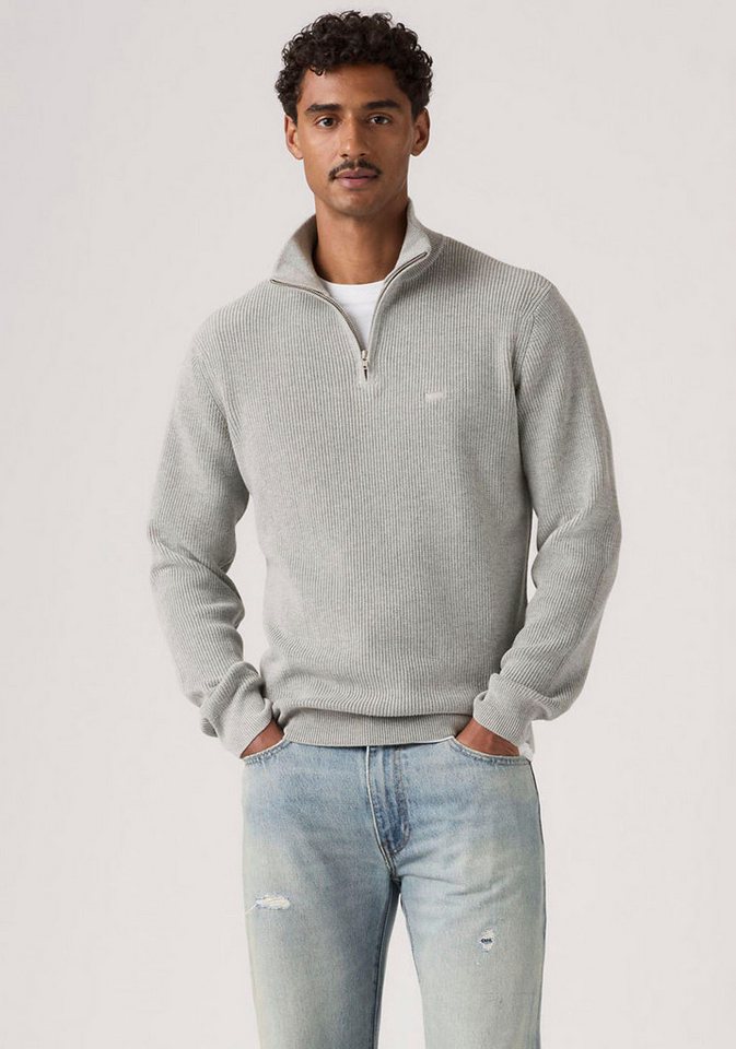 Levi's® Strickpullover HM QUARTER ZIP SWEATER mit Zipper und Struktur von Levi's®