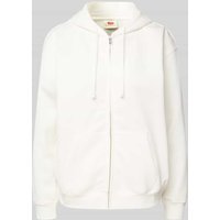 Levi's® Sweatjacke mit Label-Patch Modell 'EVERYDAY' in Offwhite, Größe L von Levi's®