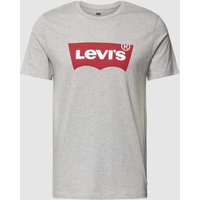 Levi's® T-Shirt in Melange-Optik mit Logo-Print in Hellgrau Melange, Größe L von Levi's®