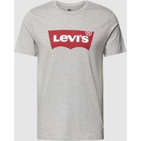 Levi's® T-Shirt in Melange-Optik mit Logo-Print in Hellgrau Melange, Größe S von Levi's®