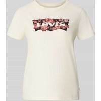 Levi's® T-Shirt mit Label-Print in Ecru, Größe XS von Levi's®