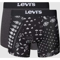 Levi's® Trunks mit Label-Bund Modell 'BANDANA' im 2er-Pack in Black, Größe L von Levi's®