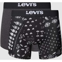 Levi's® Trunks mit Label-Bund Modell 'BANDANA' im 2er-Pack in Black, Größe XL von Levi's®