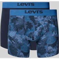 Levi's® Trunks mit Logo-Stitching Modell 'Woods' im 2er-Pack in Marine, Größe XL von Levi's®