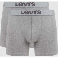 Levi's® Trunks mit Stretch-Anteil im 2er-Pack in Mittelgrau Melange, Größe L von Levi's®