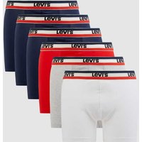 Levi's® Trunks mit Stretch-Anteil im 6er-Pack in Dunkelblau, Größe S von Levi's®