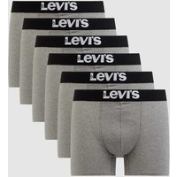 Levi's® Trunks mit Stretch-Anteil im 6er-Pack in Mittelgrau, Größe XL von Levi's®