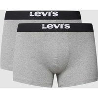 Levi's® Trunks mit elastischem Logo-Bund Modell 'SOLID BASIC TRUNK' in Mittelgrau, Größe L von Levi's®