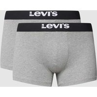 Levi's® Trunks mit elastischem Logo-Bund Modell 'SOLID BASIC TRUNK' in Mittelgrau, Größe M von Levi's®