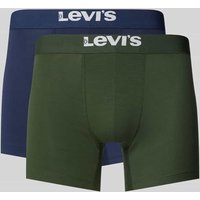 Levi's® Trunks mit elastischem Logo-Bund im 2er-Pack in Dunkelgruen, Größe S von Levi's®