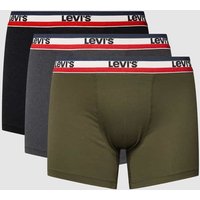 Levi's® Trunks mit Stretch-Anteil im 3er-Pack in Khaki, Größe S von Levi's®