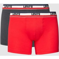 Levi's® Trunks mit elastischem Logo-Bund in Rot, Größe XXL von Levi's®