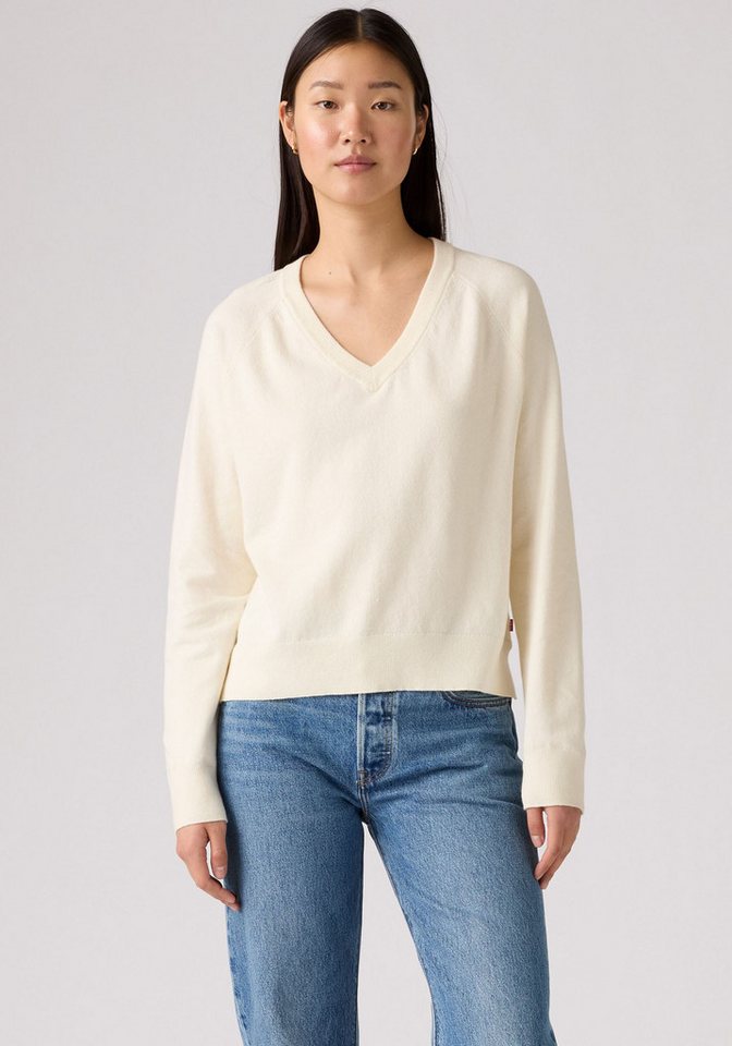 Levi's® V-Ausschnitt-Pullover SUPER SOFT VNECK PULLOVER im Bund beidseitig mit kurzem Schlitz von Levi's®