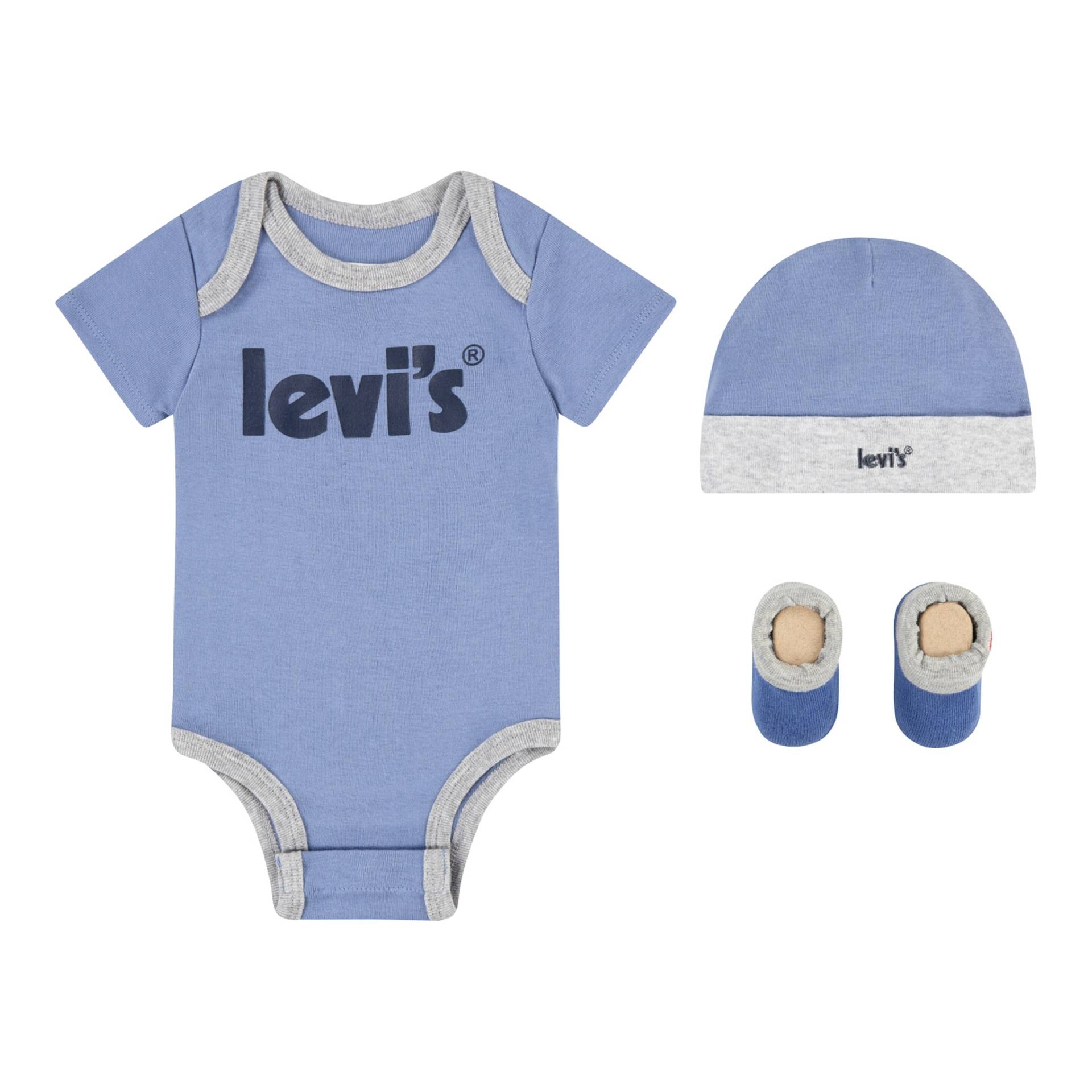 Levi`S Kids 3-tlg. Set Body kurzarm Levi's, Mütze und Erstlingssocken von Levi`s Kids