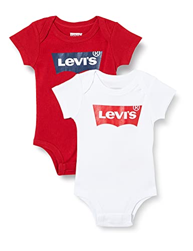 Levi's Kids Batwing 2pk bodysuit Unisex Baby Weiß 0-6 Monate von Levi's