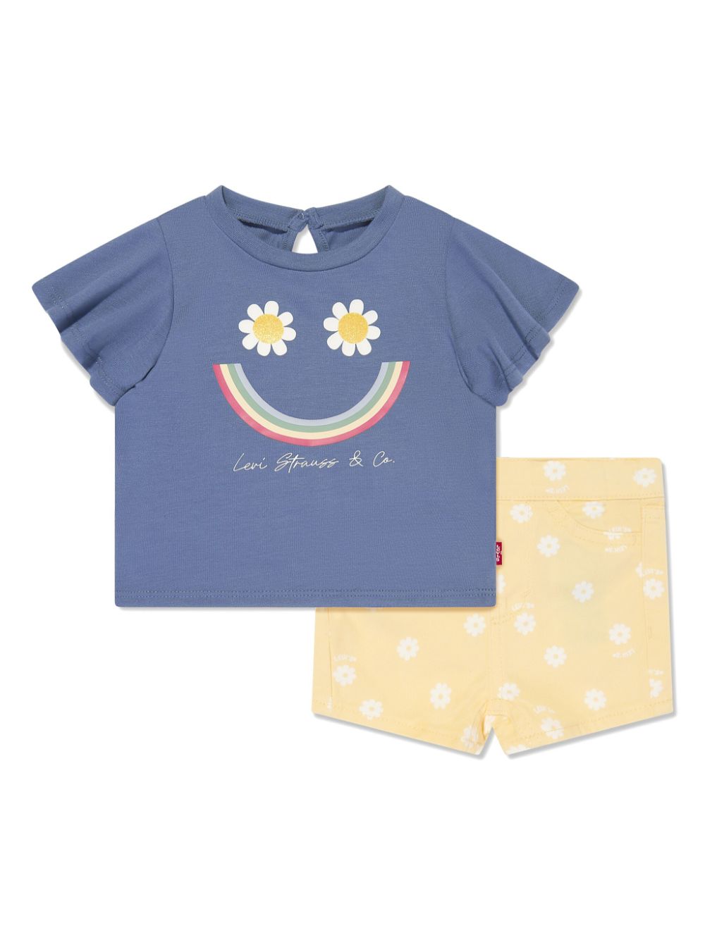 Levi's Kids Smiley Set aus T-Shirt und Shorts - Blau von Levi's Kids