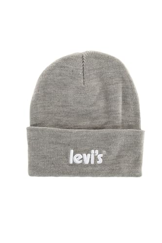 Levi's Kids Unisex Lan Poster Logo 9a8513 Beanie M tze, Dunkelgrau meliert, Einheitsgröße EU von Levi's