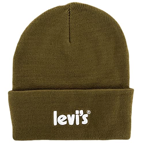 Levi's Kids Unisex Lan Poster Logo 9a8513 Beanie M tze, dark olive, Einheitsgröße EU von Levi's