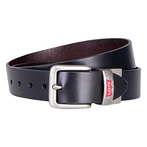 Levi's Kids Unisex Lan Vendbart læderbælte 9a6896 Belt, Schwarz, L EU von Levi's