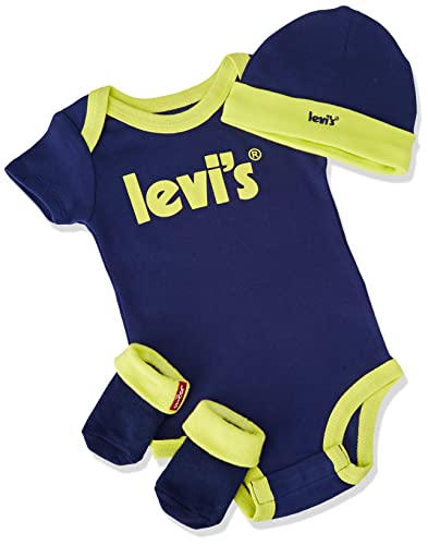 Levi's Kids baby-girls Lhn Poster Logo 3st Boxset Nl0280 BOX SETS, Estate Blue, 6-12 Monate EU von Levi's