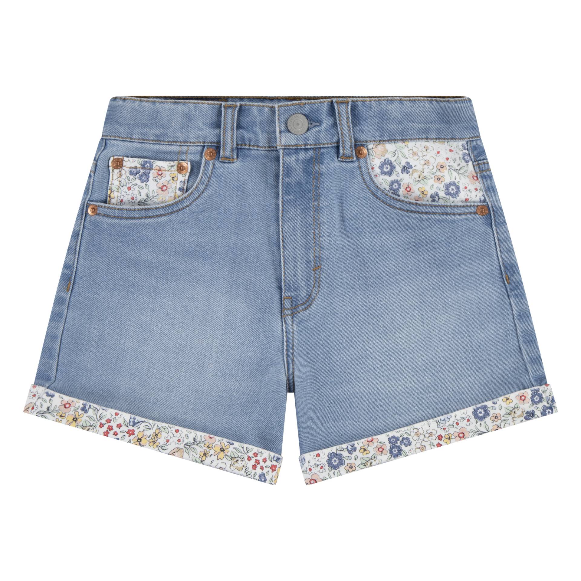 Levis Kids Jeansshorts "LVG PRINT BLOCK MOM SHORT" mit kontrastfarbenen Details von Levi's Kids