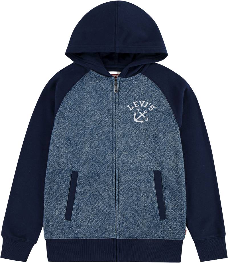 Levis Kids Kapuzensweatjacke "LVB TROMPE LOEIL DENIM HOODIE" in Colorblocking-Optik, for BOYS von Levi's Kids