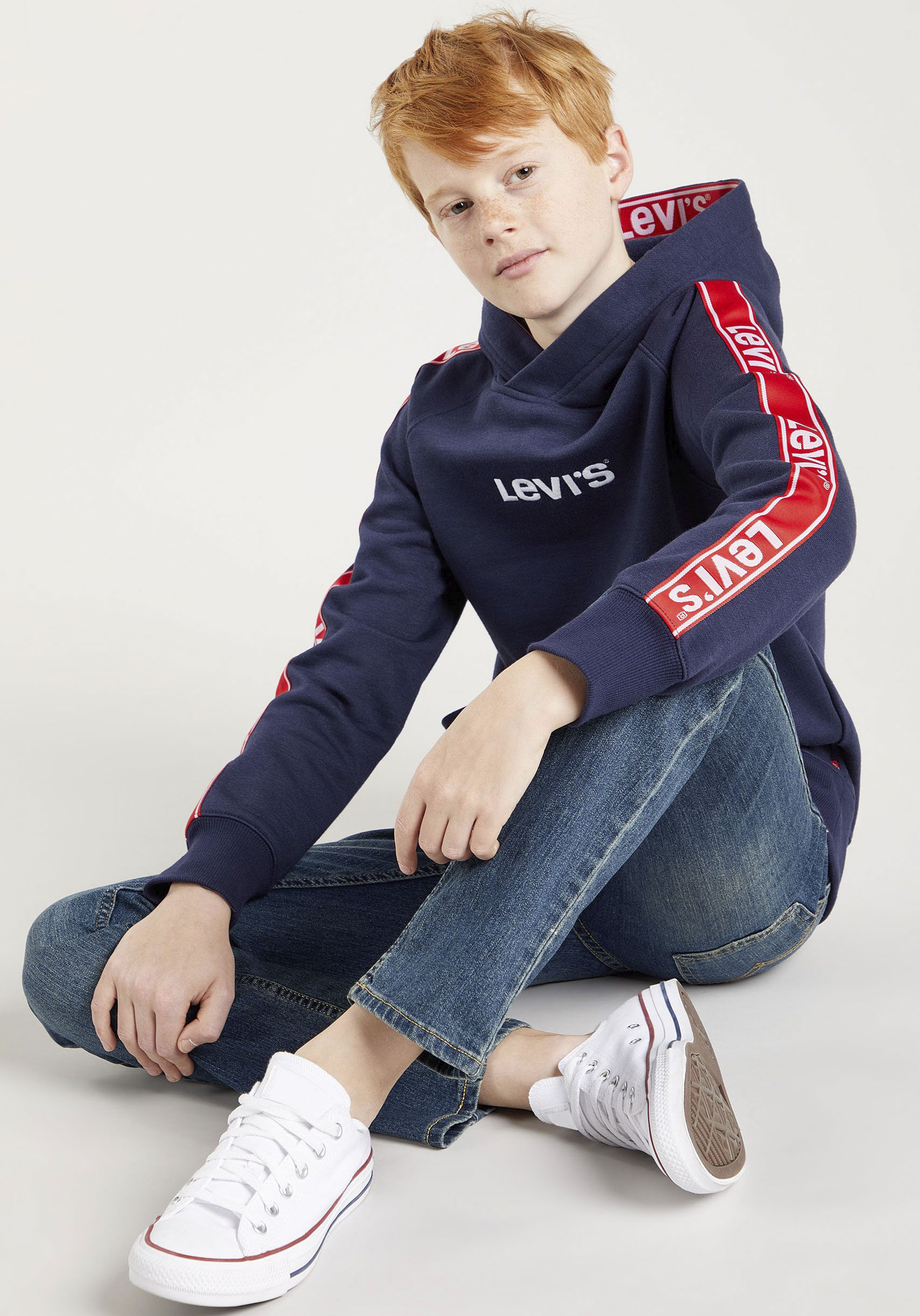 Levis Kids Kapuzensweatshirt "LOGO TAPING PULLOVER HOODIE" for BOYS von Levi's Kids