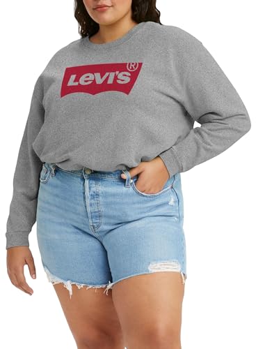 Levi's Damen Plus Size Graphic Standard Crew Sweatshirt, Logo Starstruck Heather Grey, 1XL von Levi's