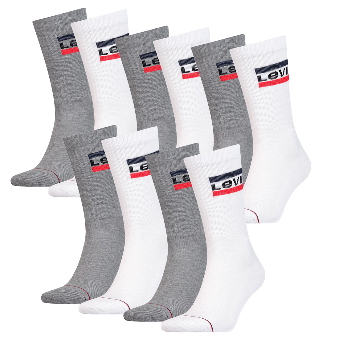 10 Paar Levis 144NDL Regular Cut SPR Unisex Socken Strümpfe 902012001 von Levi&#039;s