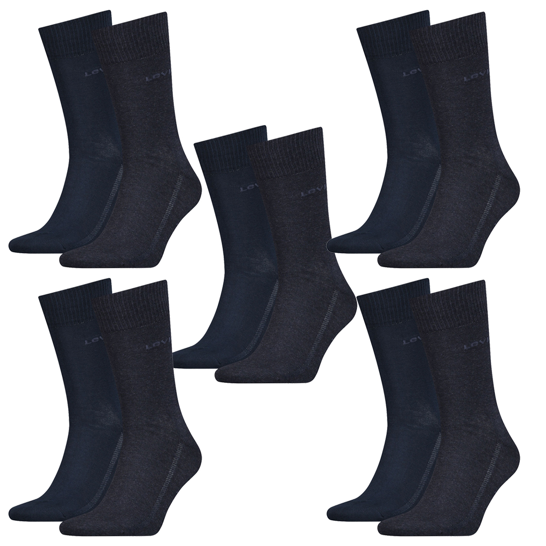 10 Paar Levis 168SF Regular Cut Socken Unisex Strümpfe 993053001 von Levi&#039;s