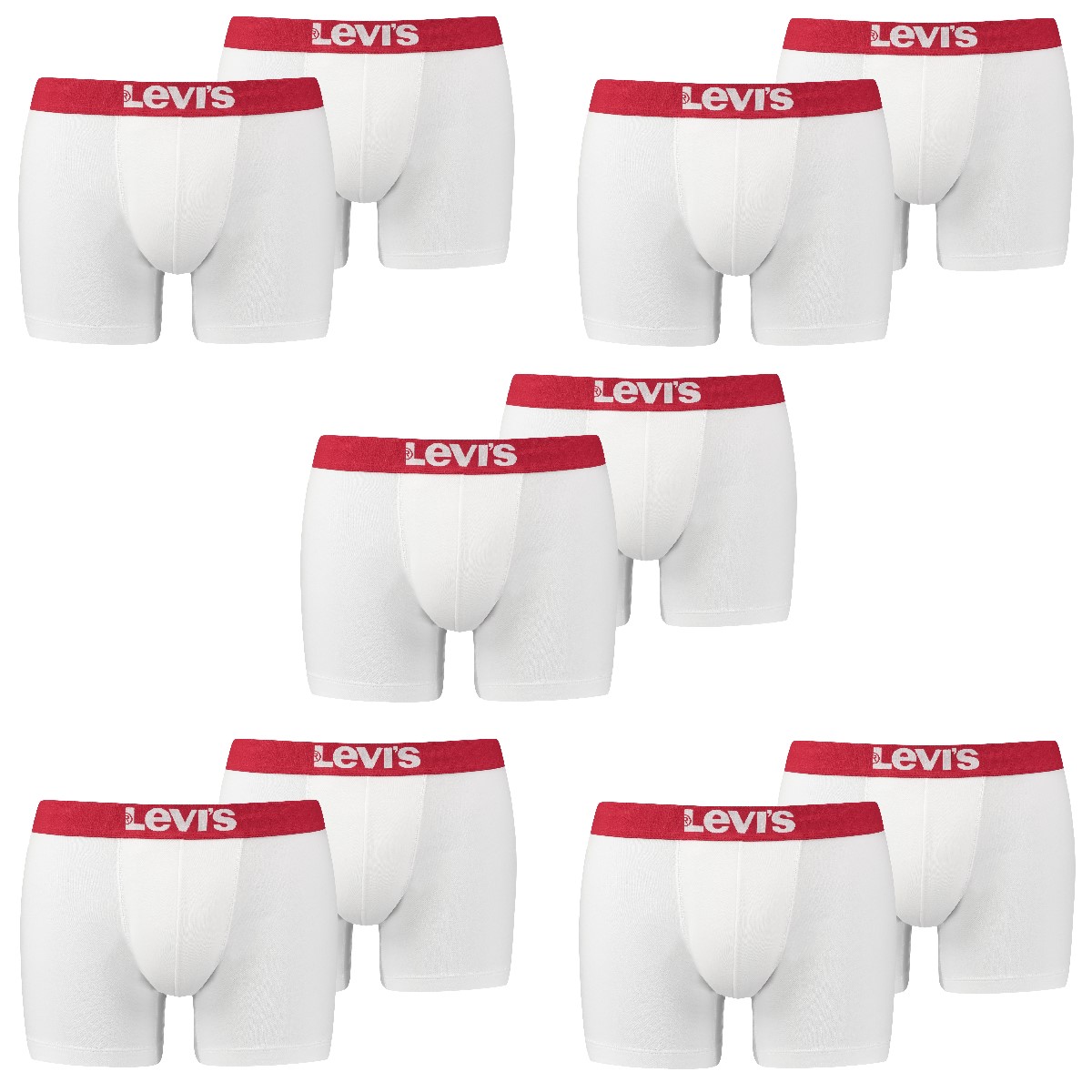 10 er Pack Levis Boxer Brief Boxershorts Men Herren Unterhose Pant Unterwäsche von Levi&#039;s