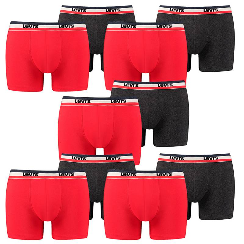10er Pack Herren Levis SPRTSWR LOGO BOXER BRIEF Boxershorts Unterwäsche Pants von Levi&#039;s