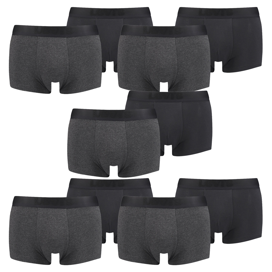 10er Pack Levis Herren Premium Trunk Boxer Shorts Unterhose Pant Unterwäsche von Levi&#039;s