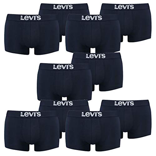 10er Pack Levis Men Solid Basic Trunk Boxershorts Unterhose Pant Unterwäsche, Farbe:321 - Navy, Bekleidungsgröße:L von Levi's