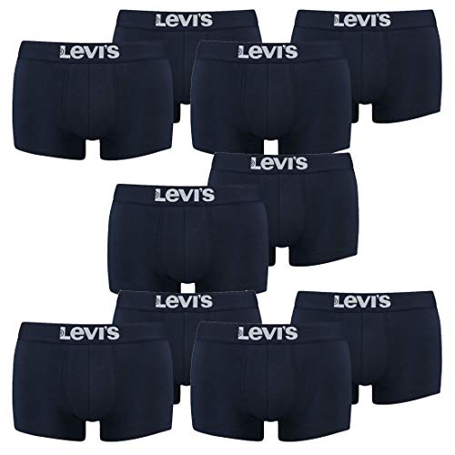 10er Pack Levis Men Solid Basic Trunk Boxershorts Unterhose Pant Unterwäsche, Farbe:321 - Navy, Bekleidungsgröße:M von Levi's
