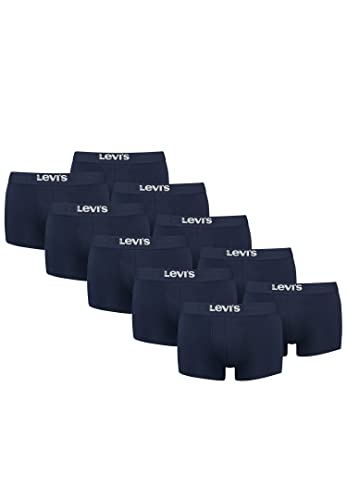 10er Pack Levis Men Solid Basic Trunk Boxershorts Unterhose Pant Unterwäsche, Farbe:Navy, Bekleidungsgröße:XL von Levi's