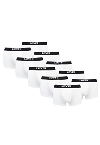10er Pack Levis Men Solid Basic Trunk Boxershorts Unterhose Pant Unterwäsche, Farbe:White/Black, Bekleidungsgröße:L von Levi's