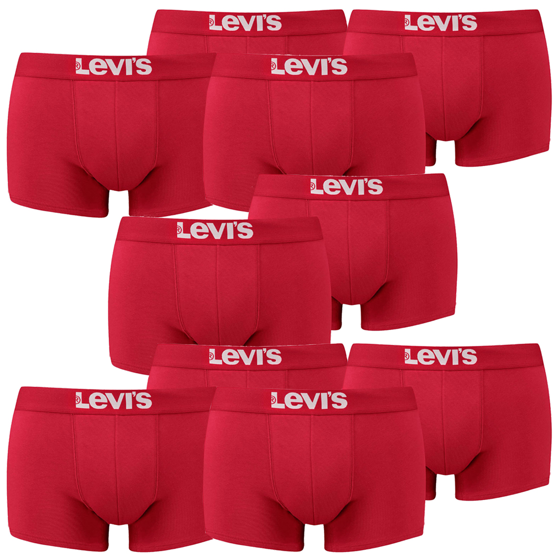 10er Pack Levis Men Solid Basic Trunk Boxershorts Unterhose Pant Unterwäsche von Levi&#039;s