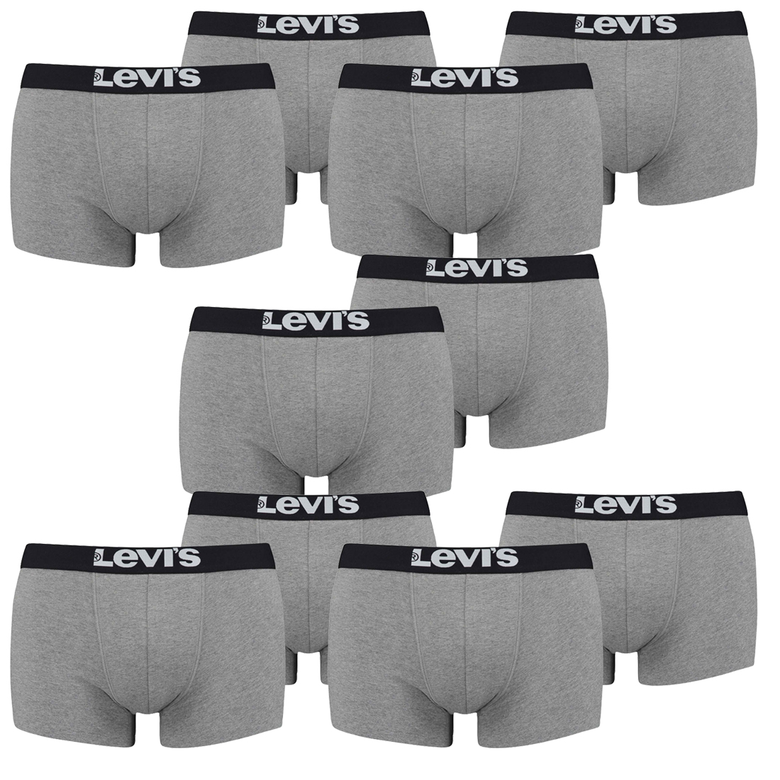 10er Pack Levis Men Solid Basic Trunk Boxershorts Unterhose Pant Unterwäsche von Levi&#039;s