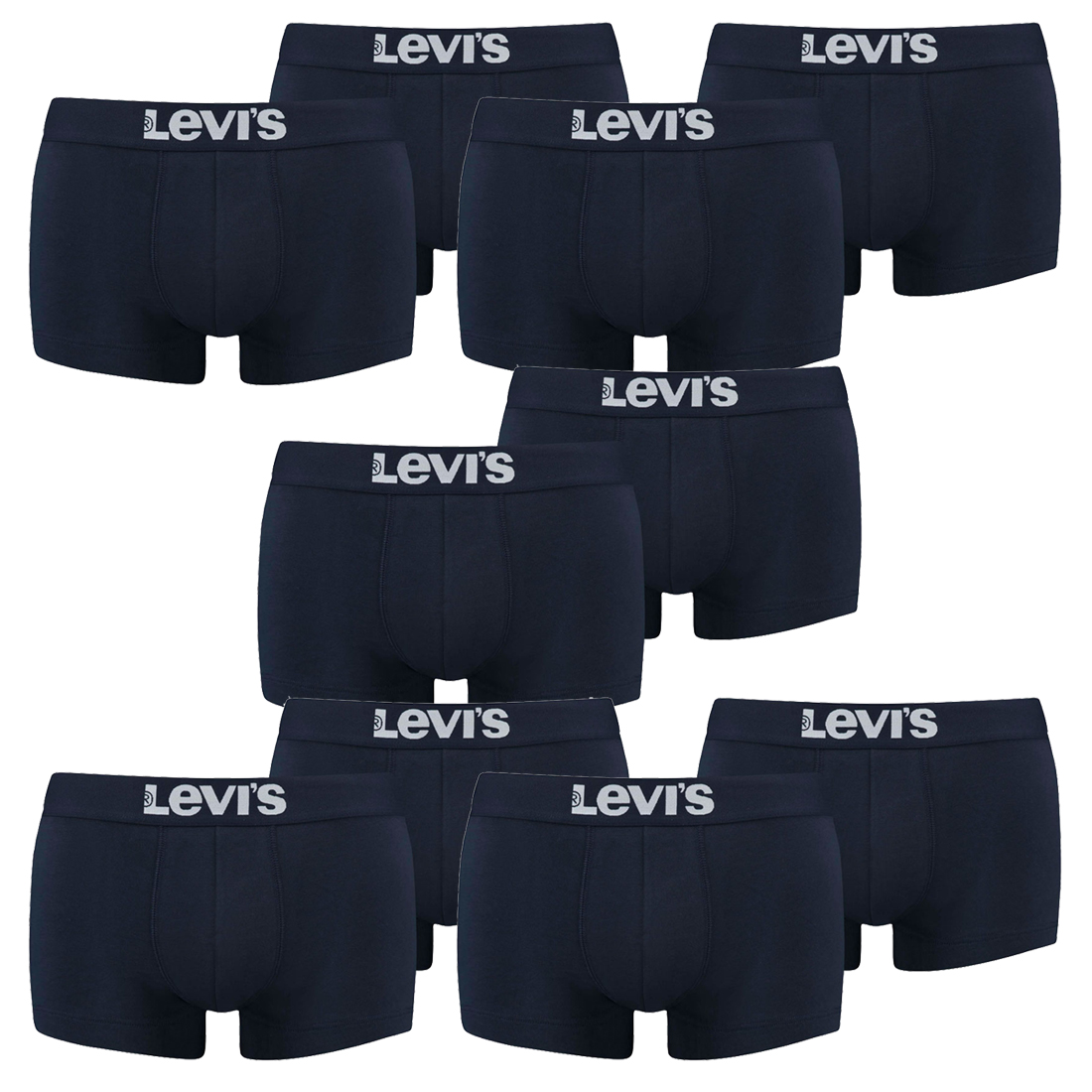 10er Pack Levis Men Solid Basic Trunk Boxershorts Unterhose Pant Unterwäsche von Levi&#039;s