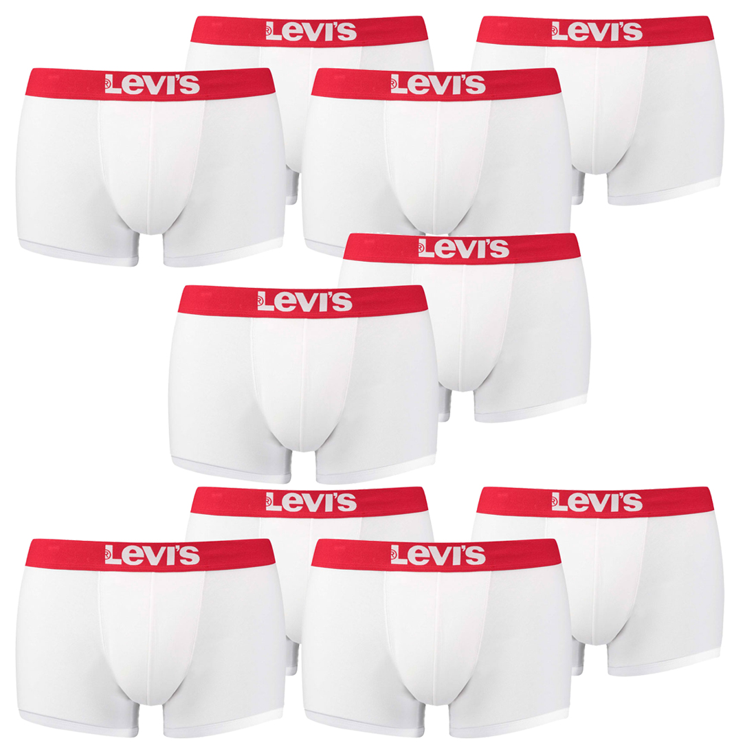 10er Pack Levis Men Solid Basic Trunk Boxershorts Unterhose Pant Unterwäsche von Levi&#039;s