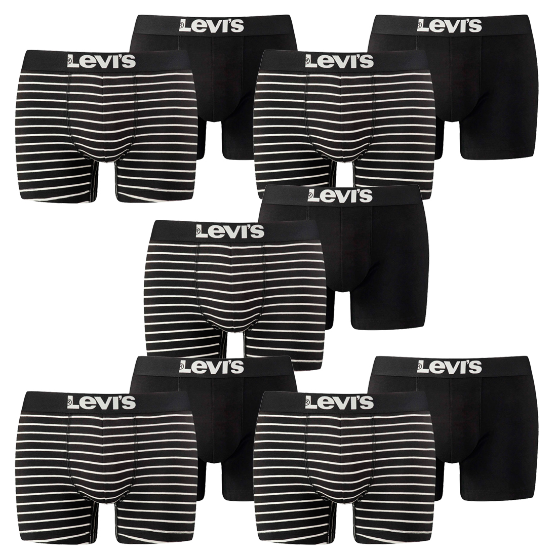 10er Pack Levis Men Vintage Stripe YD B Boxer Brief Boxershorts Unterhose Pant U... von Levi&#039;s