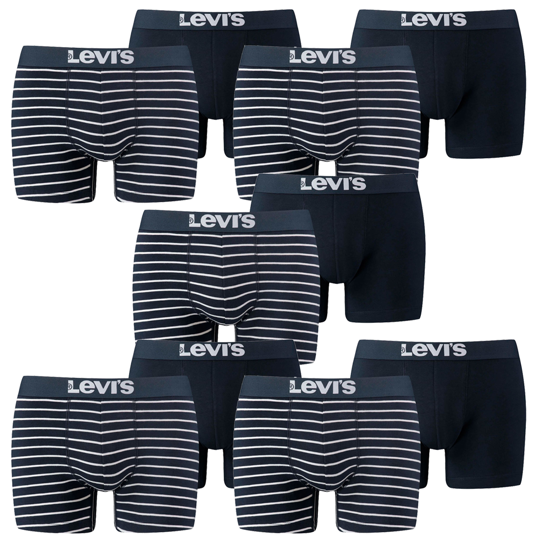 10er Pack Levis Men Vintage Stripe YD B Boxer Brief Boxershorts Unterhose Pant U... von Levi&#039;s