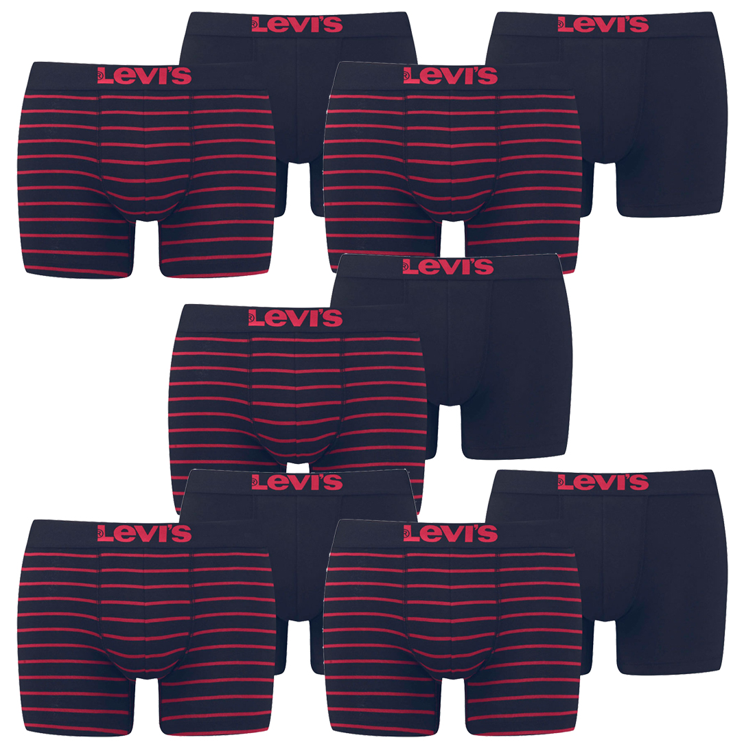 10er Pack Levis Men Vintage Stripe YD B Boxer Brief Boxershorts Unterhose Pant U... von Levi&#039;s