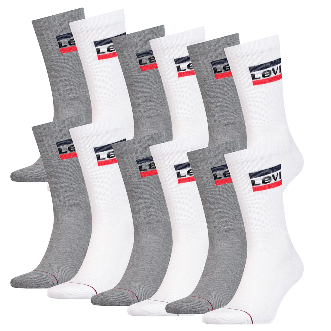 12 Paar Levis 144NDL Regular Cut SPR Unisex Socken Strümpfe 902012001 von Levi&#039;s