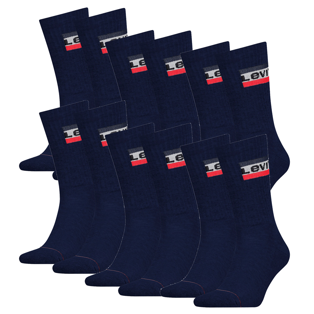 12 Paar Levis 144NDL Regular Cut SPR Unisex Socken Strümpfe 902012001 von Levi&#039;s