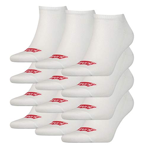 12 Paar Levis 168SF Low Cut Batwing Logo Unisex Socken Sneakersocken Strümpfe 903050001, Farbe:300 - white, Socken & Strümpfe:43-46 von Levi's