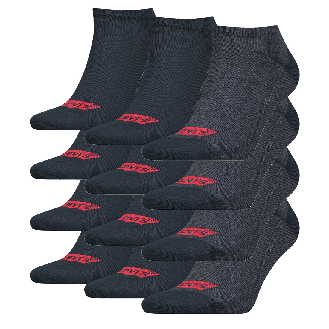 12 Paar Levis 168SF Low Cut Batwing Logo Unisex Socken Sneakersocken Strümpfe 90... von Levi&#039;s