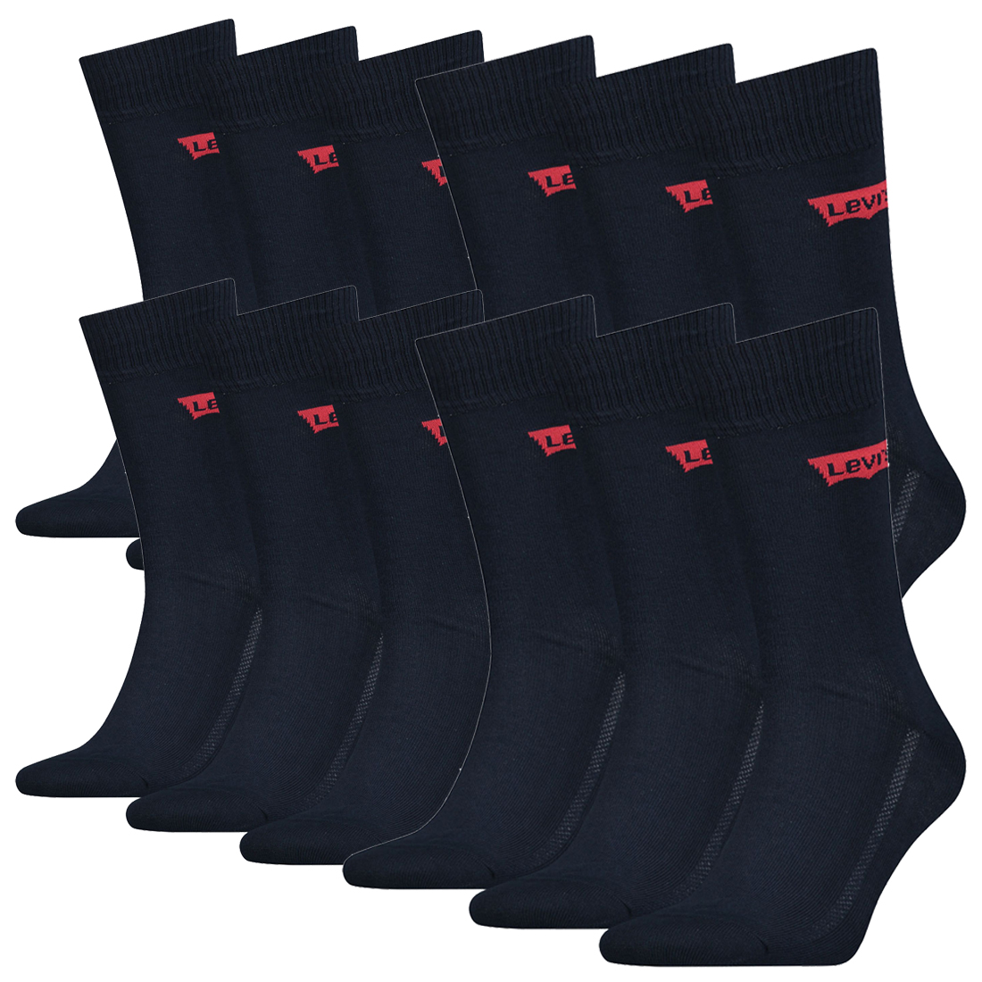 12 Paar Levis 168SF Regular Cut Unisex Socken Sneakersocken Strümpfe 903052001 von Levi&#039;s